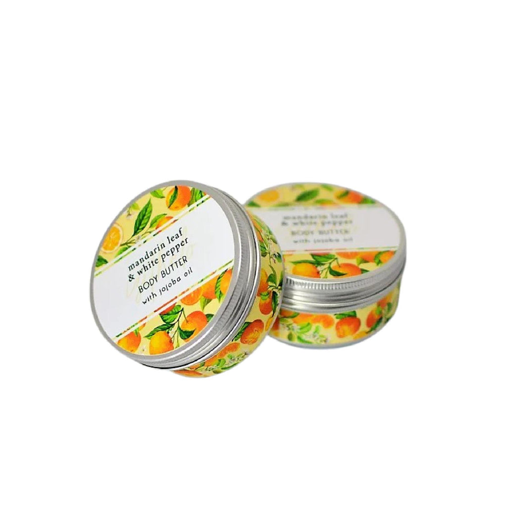 Mandarin leaf and white pepper izithelo body butter