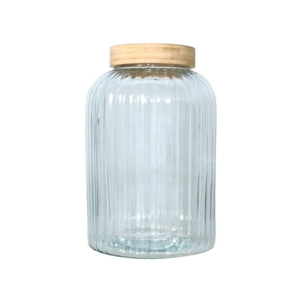 Large glass storage jar
