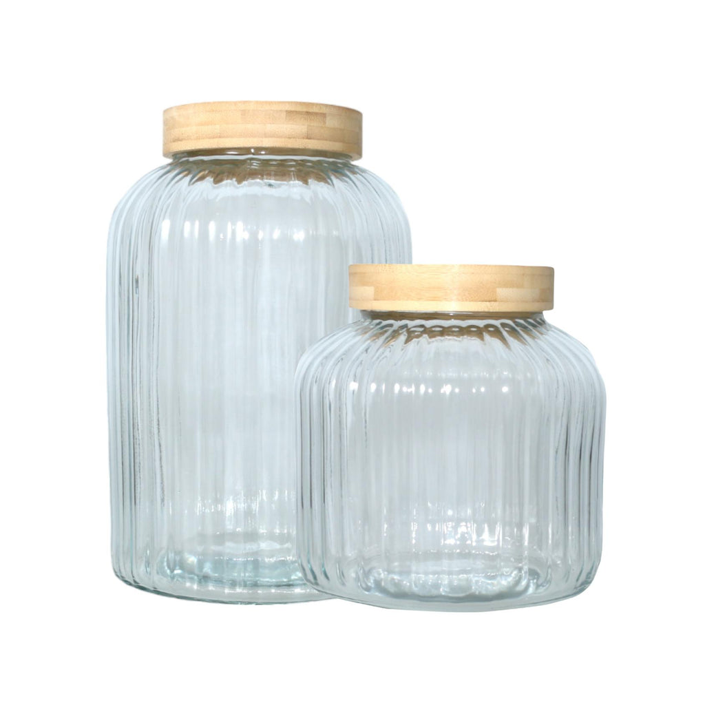 Large glass storage jars