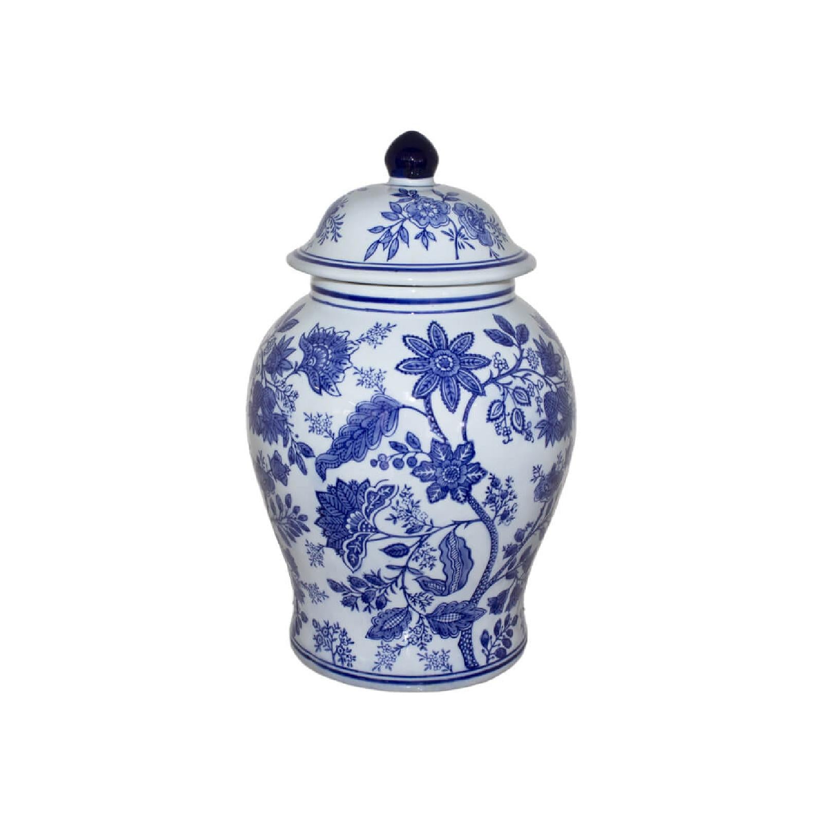 Ceramic ginger jar with lid