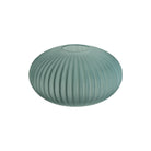 Matte blue round glass vase