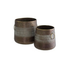 Metal handled pot set