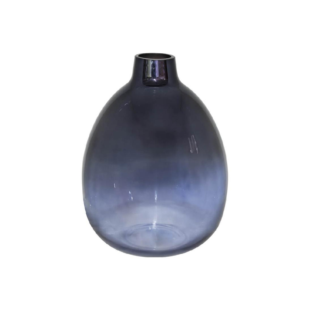 Midnight blue glass vase