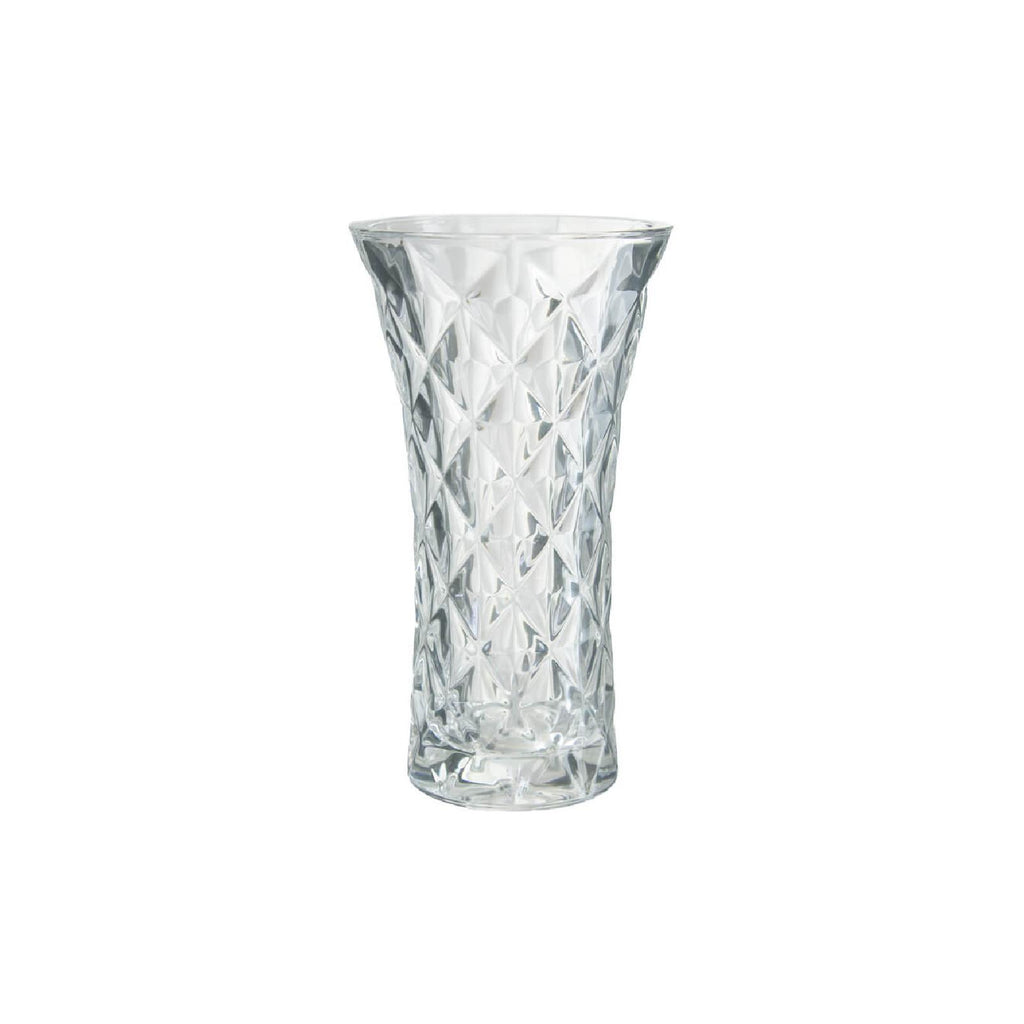 Patterned glass bud vase