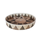 Patterned rattan decorative tray