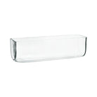 Rectangular shallow glass vase