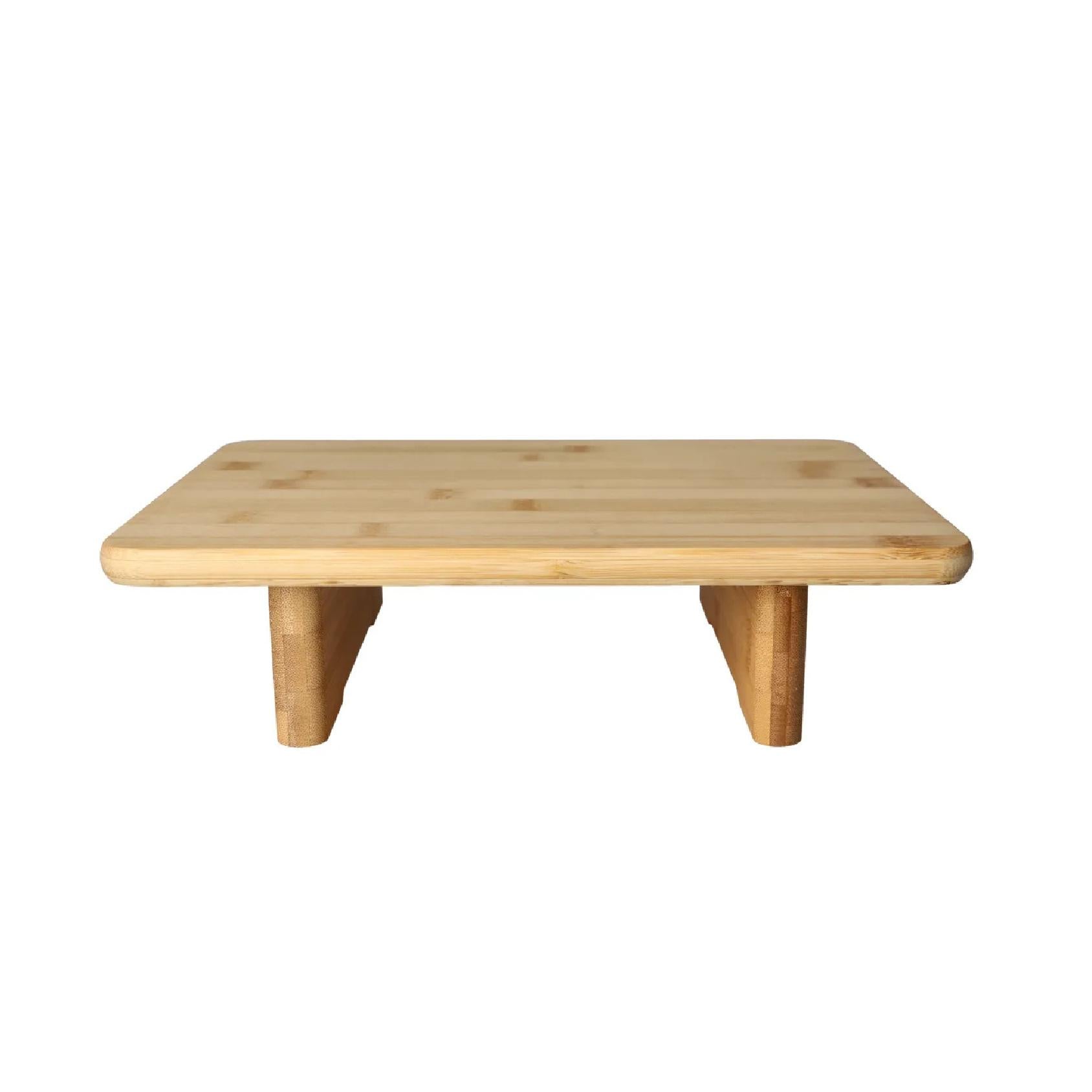 Rectangular bamboo table stand with legs