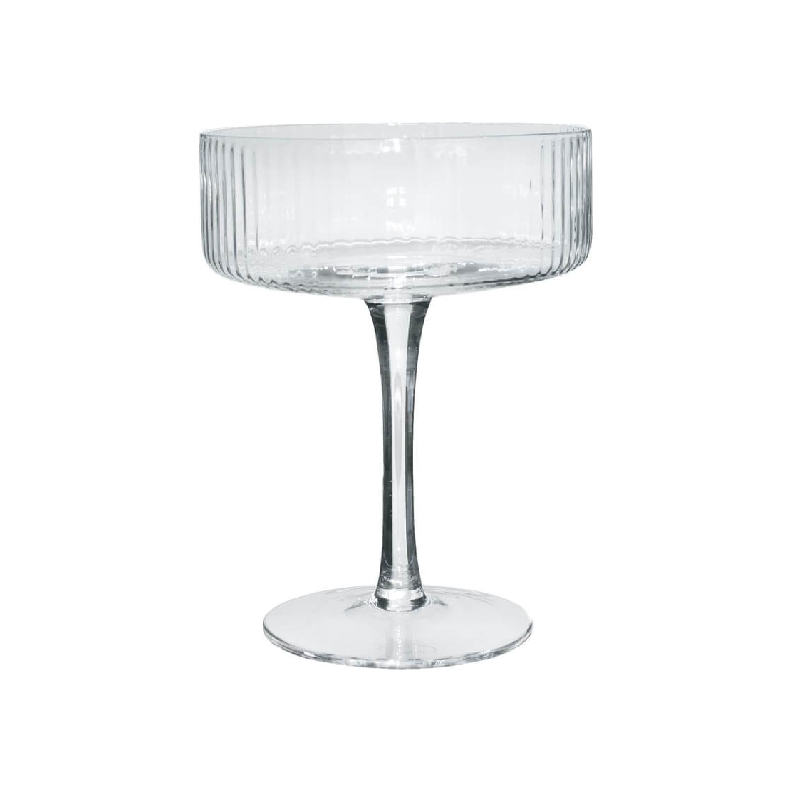 Ribbed glass coupe