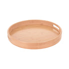 Round bamboo serving tray
