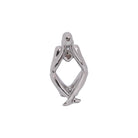 Silver ceramic thinking figurine