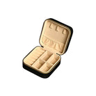 Small black velvet jewellery travel case