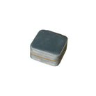 Small grey velvet jewellery travel case