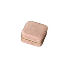 Small pink velvet jewellery travel case