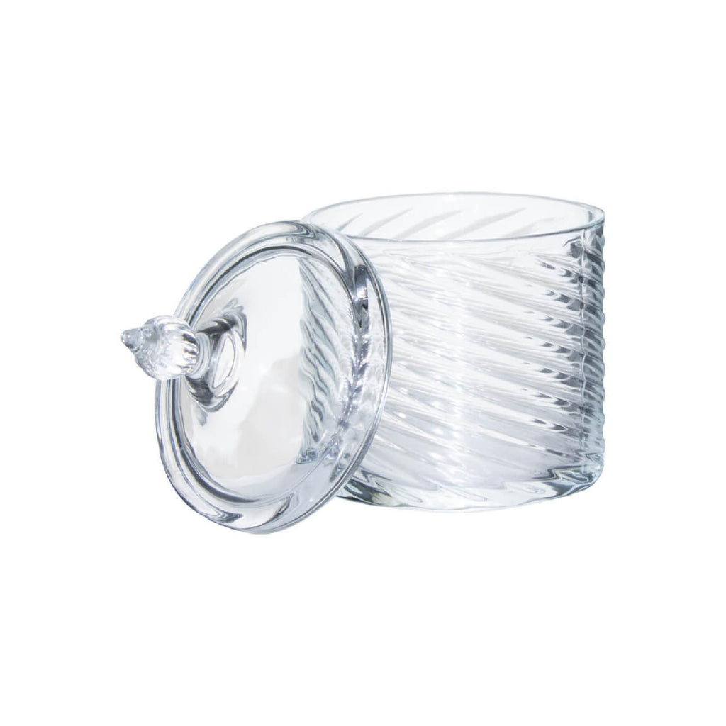 Spiral glass trinket box