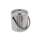 Stainless steel ice bucket with lid