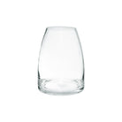 Tapered clear glass vase