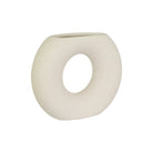 Textured beige silo vase