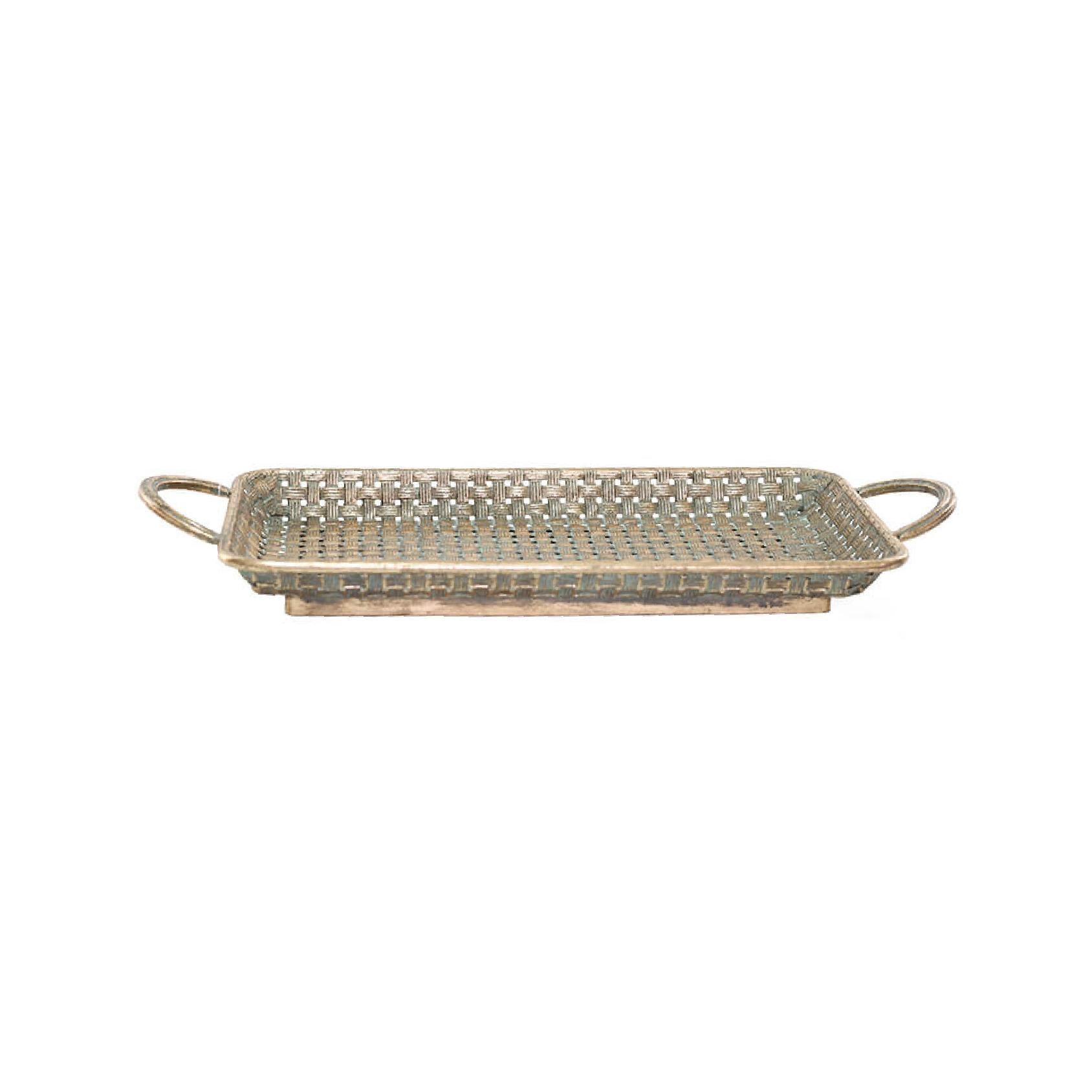 Textured metal decorative tray