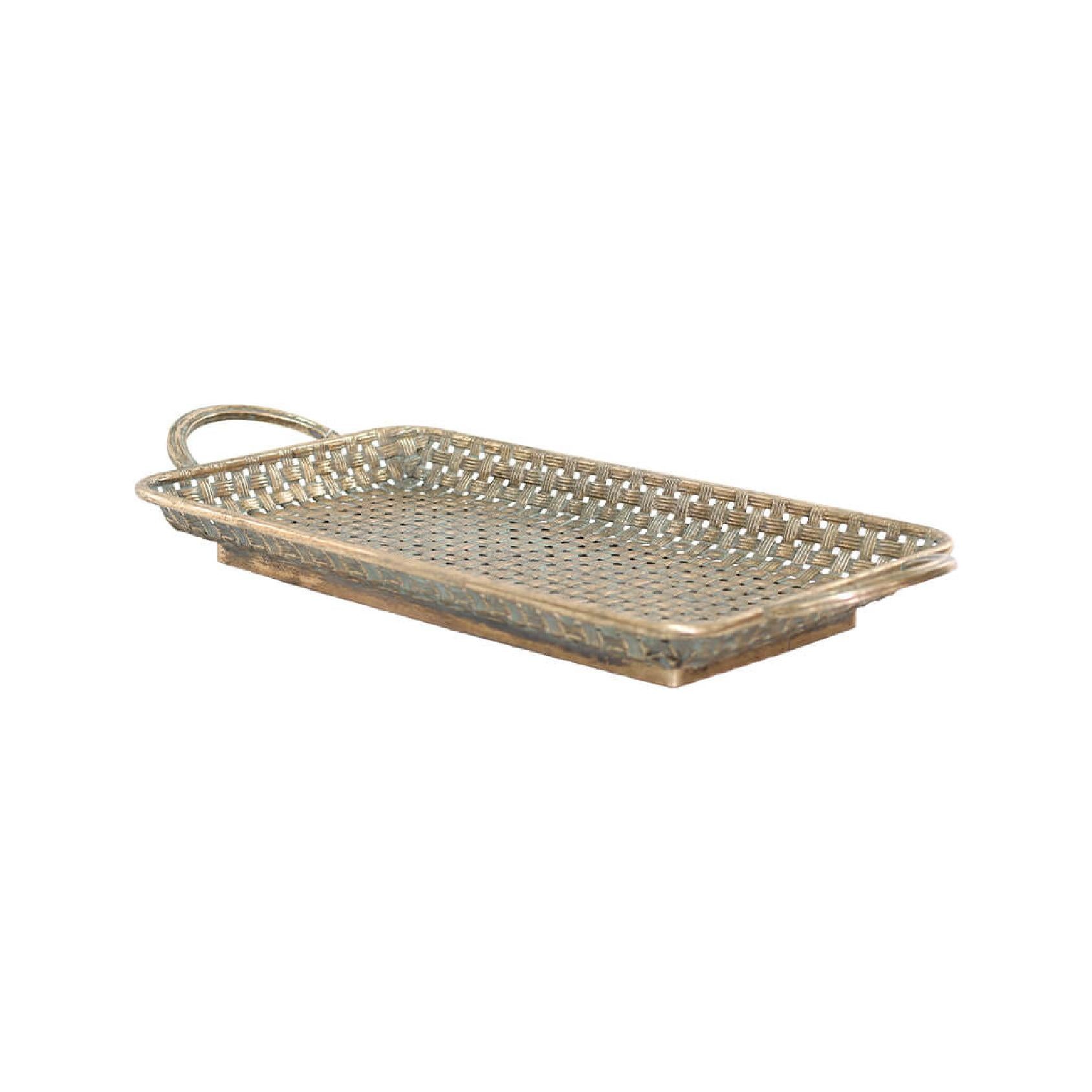 Textured metal decorative tray
