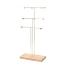 Tiered gold necklace display
