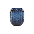Translucent blue glass bubble vase