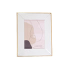 White and gold photo frame