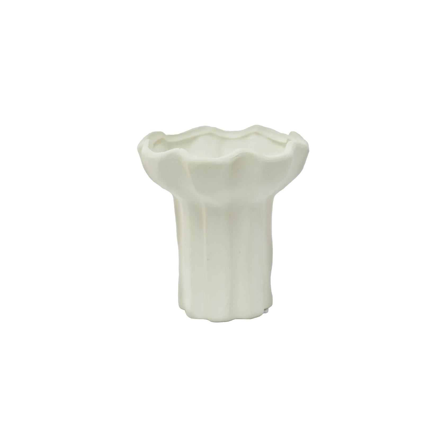 White ceramic mini vase
