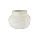 White textured ceramic vase