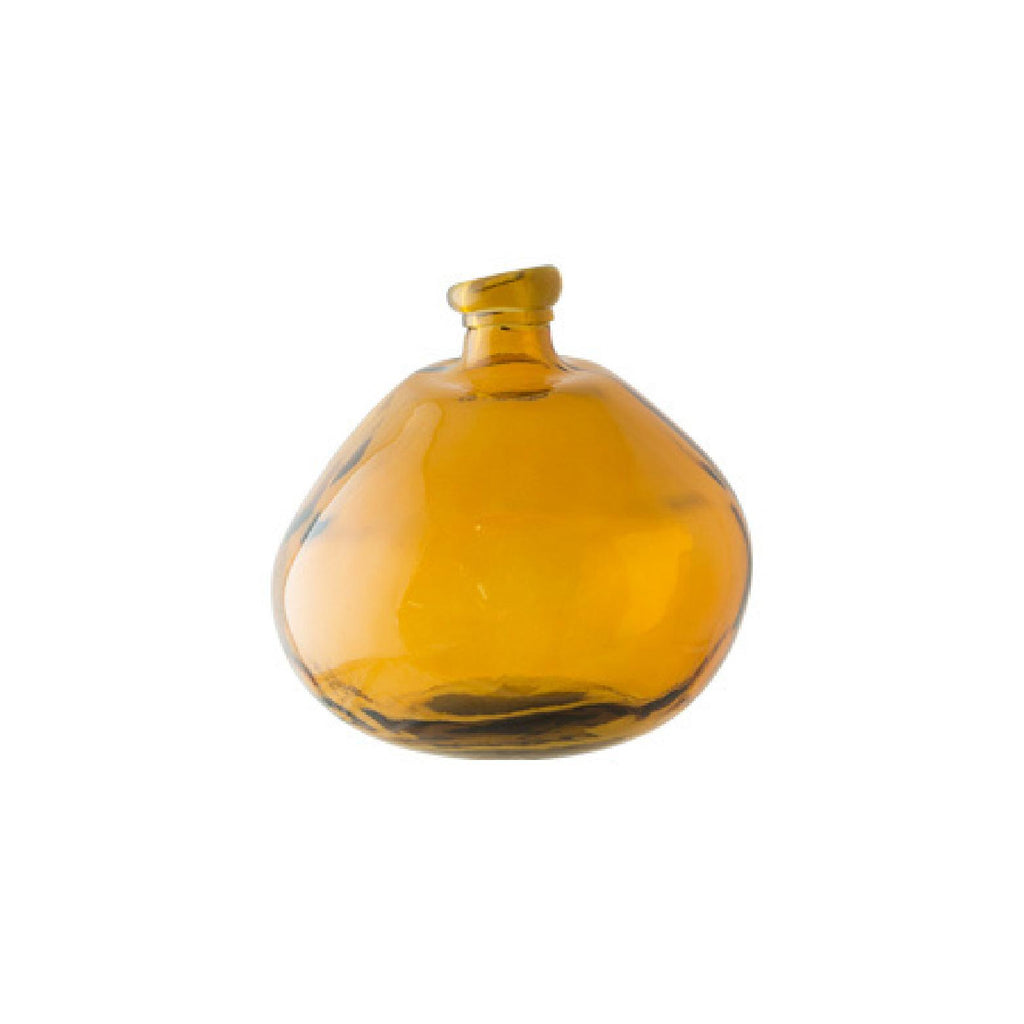 Amber decorative glass vase