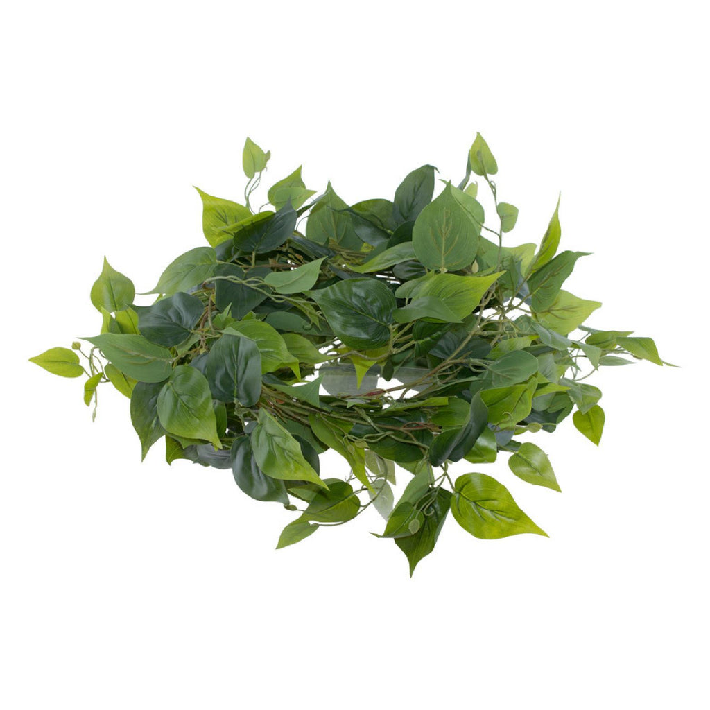 Artificial plant green leaf wreath 