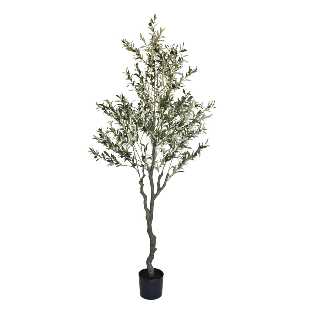 Artificial olive tree with faux olives