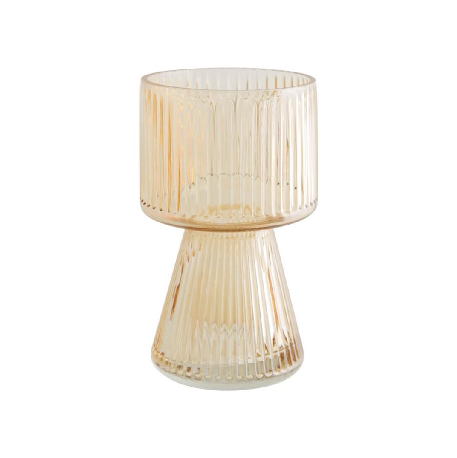 Amber glass decorative vase
