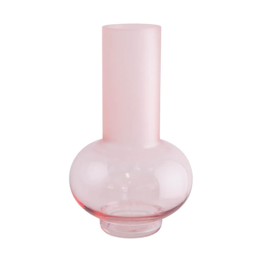 Blush pink glass vase