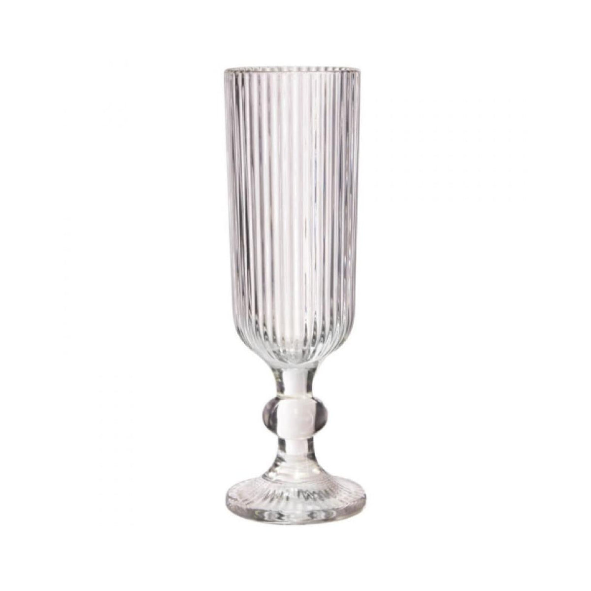 Clear Ribbed Champagne Flute The Home Quarter