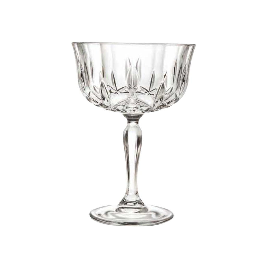 Crystal decorative coupe glass