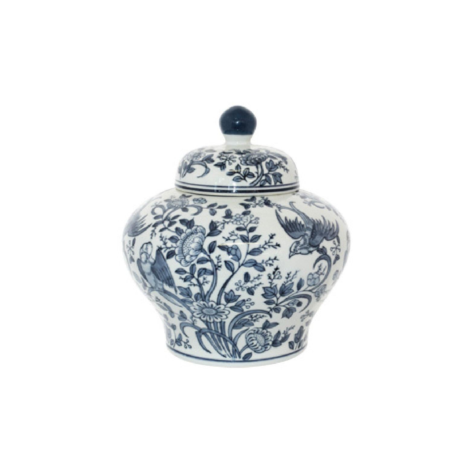 Decorative ceramic patterned ginger jar