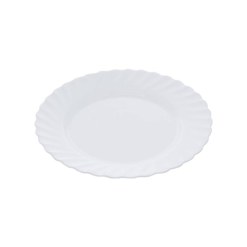 Decorative ceramic white luminarc dinner plate