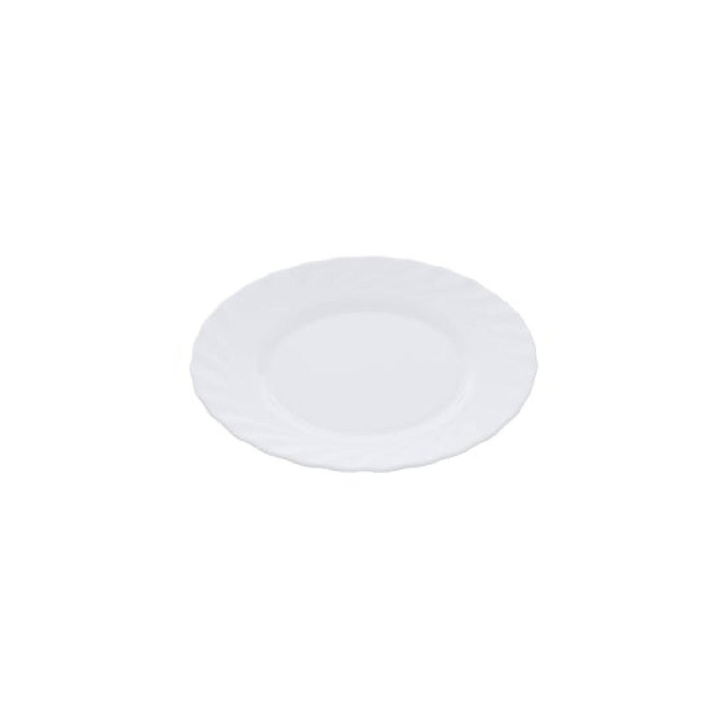 Decorative ceramic white luminarc side plate