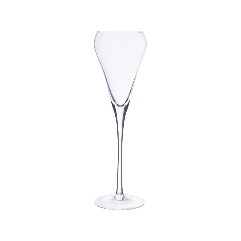 Tapered glass champagne flute
