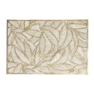 Gold pvc decorative leaf placemat 