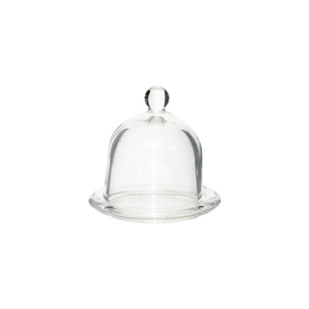 Mini glass display dome with glass base