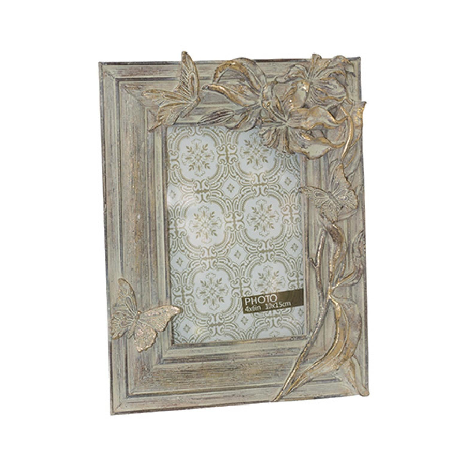 Natural wooden rectangular photo frame