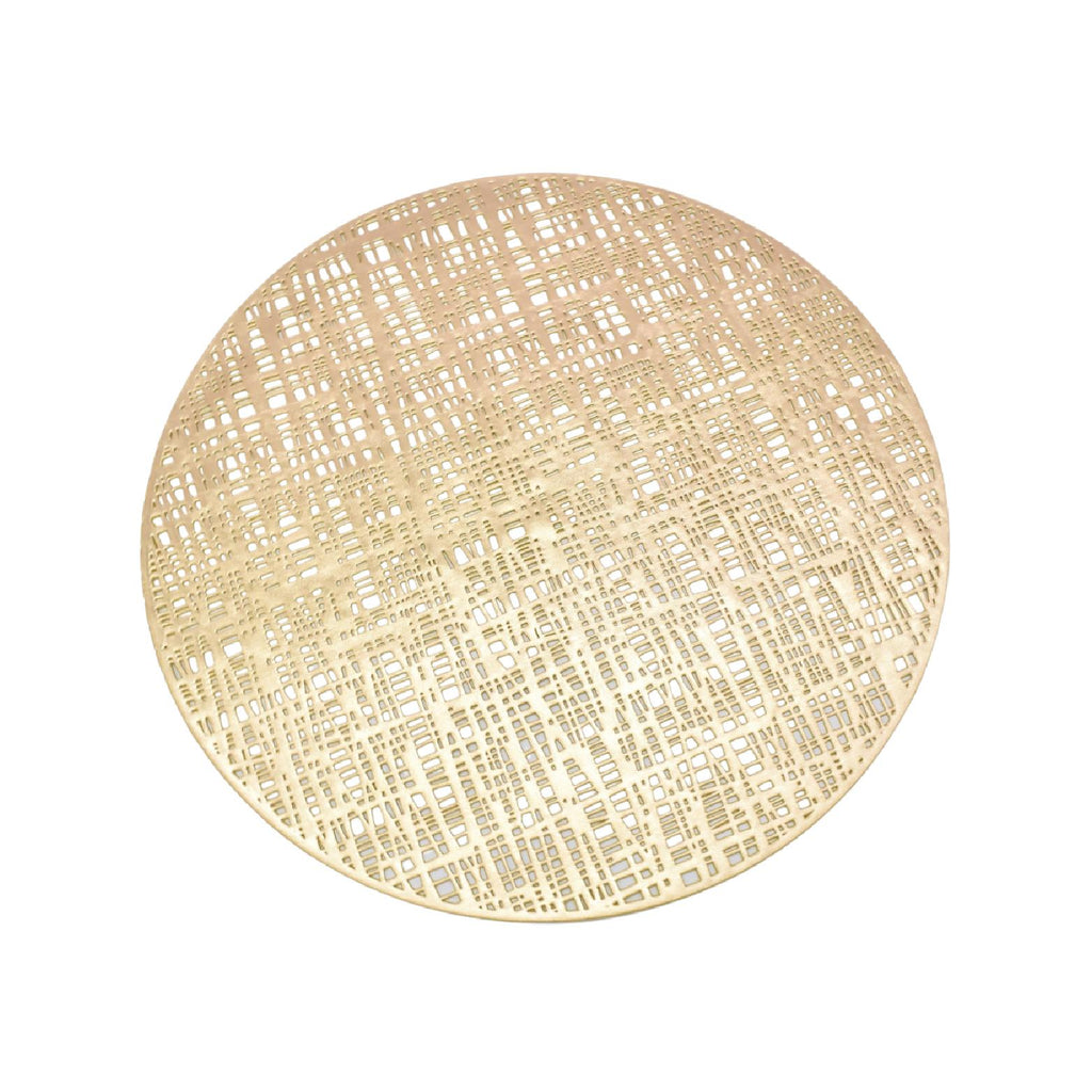 Gold pvc round placemat
