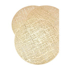 Gold pvc round placemat
