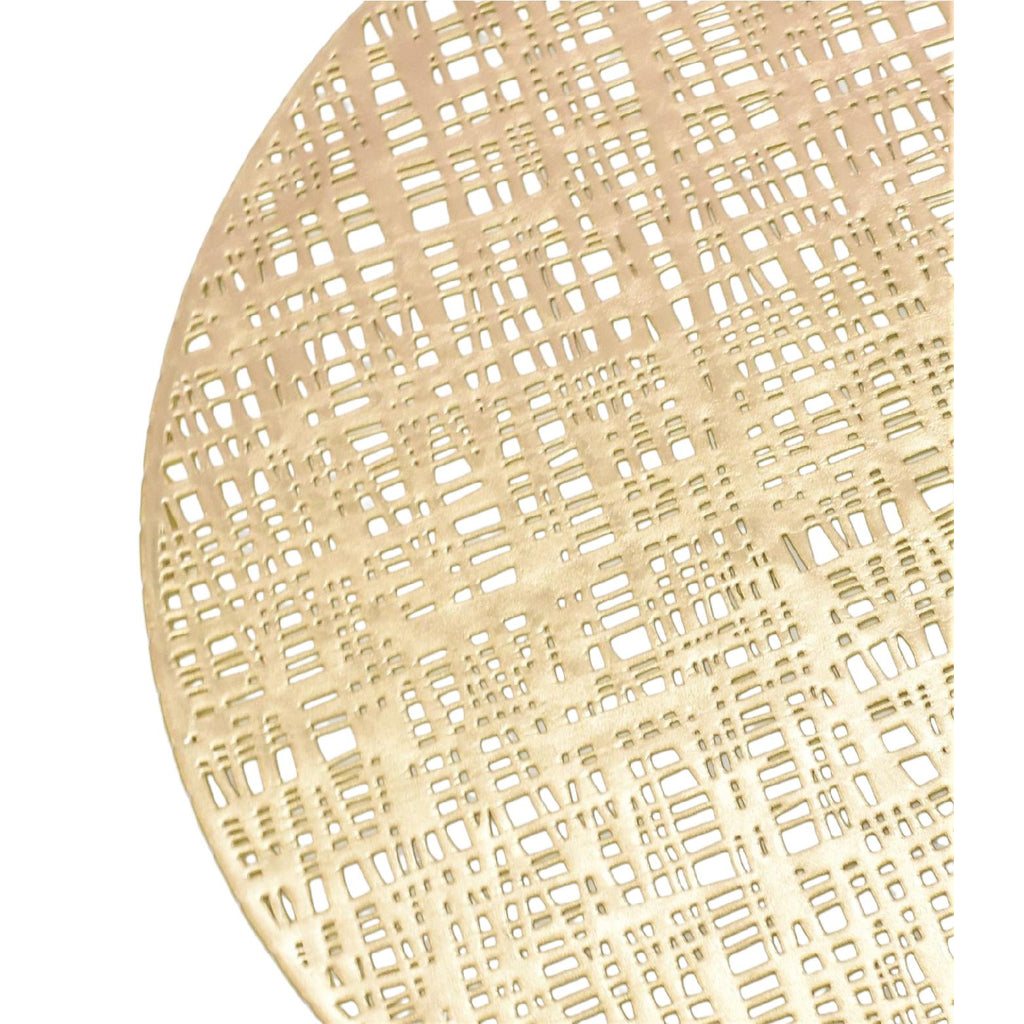 Gold pvc round placemat