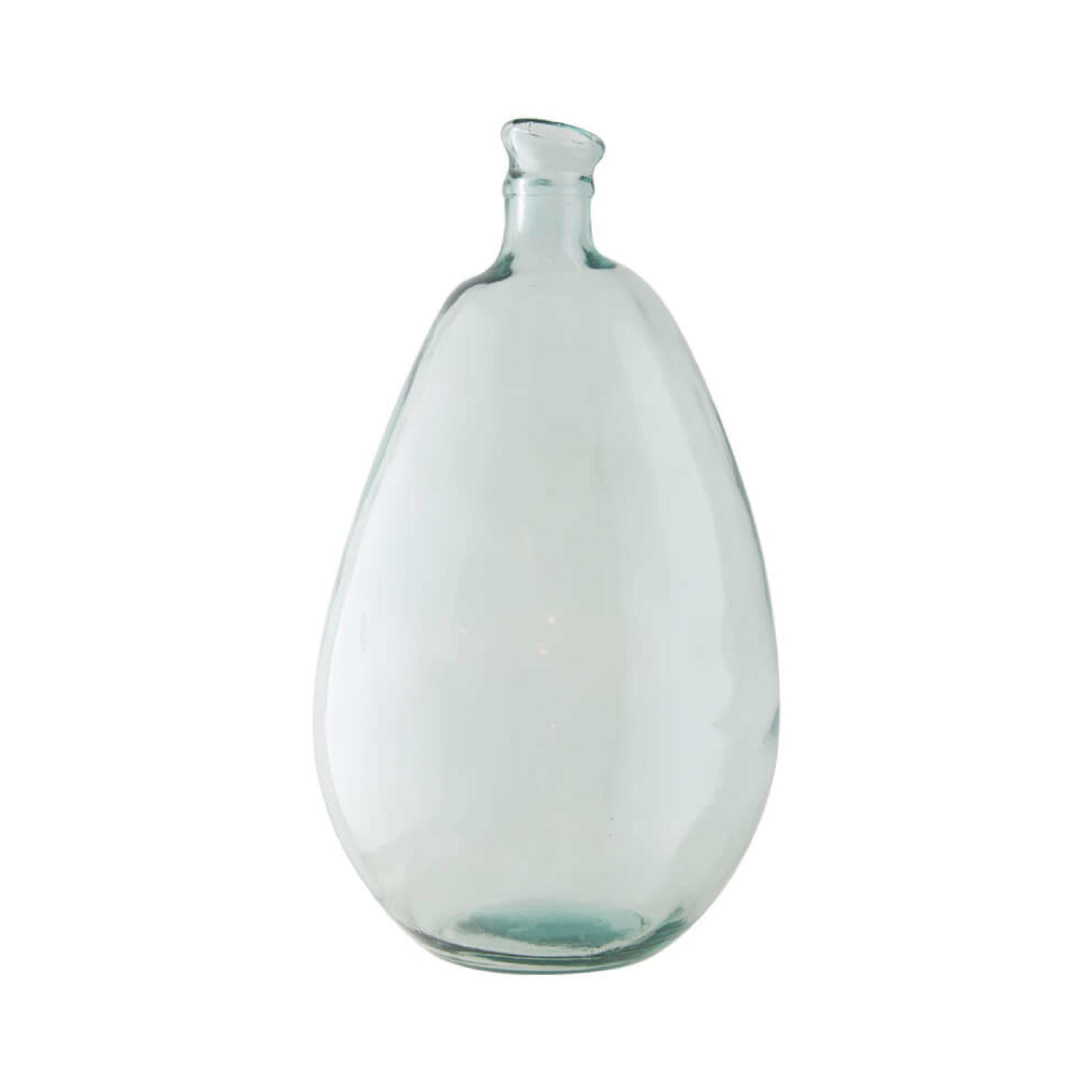Recycled glass decorative blue vase