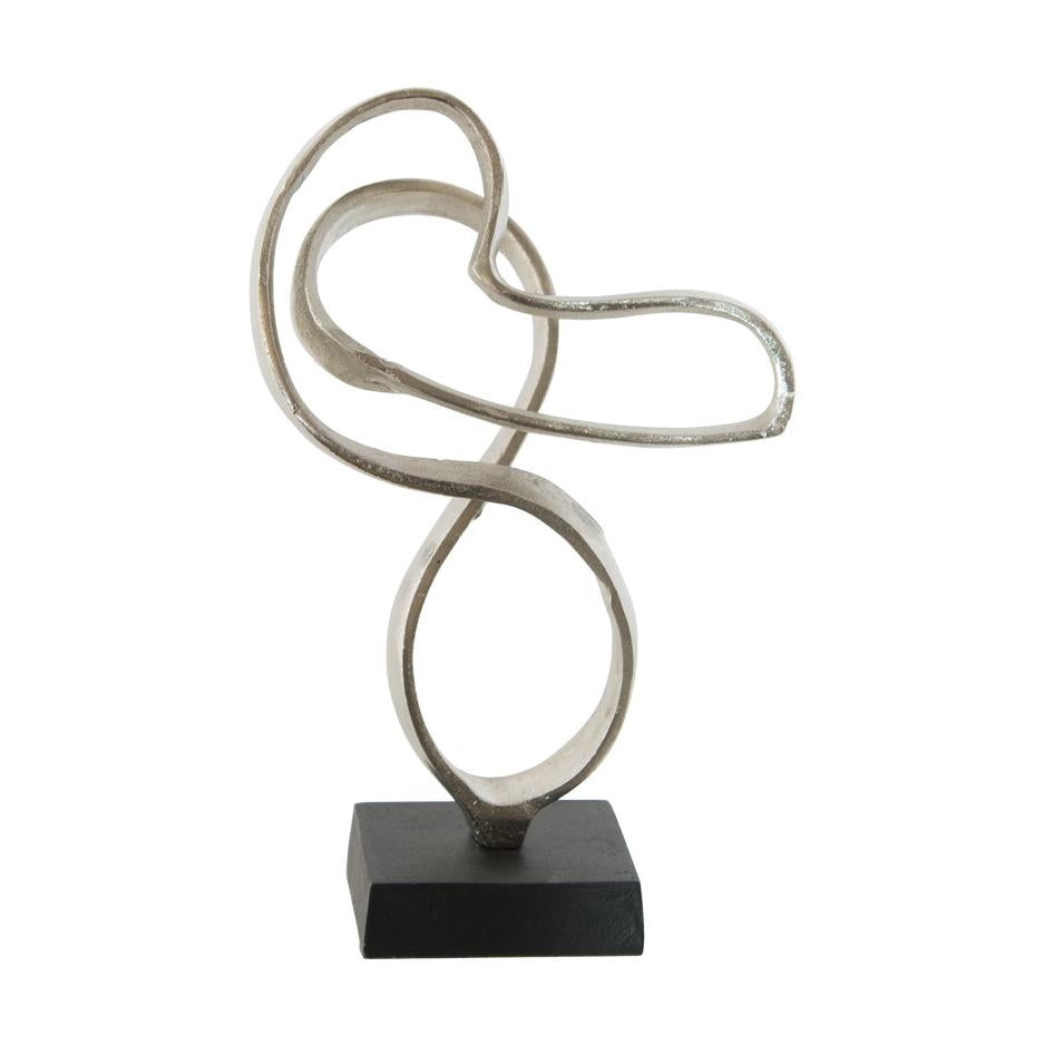 Silver ribbon decorative sculpture