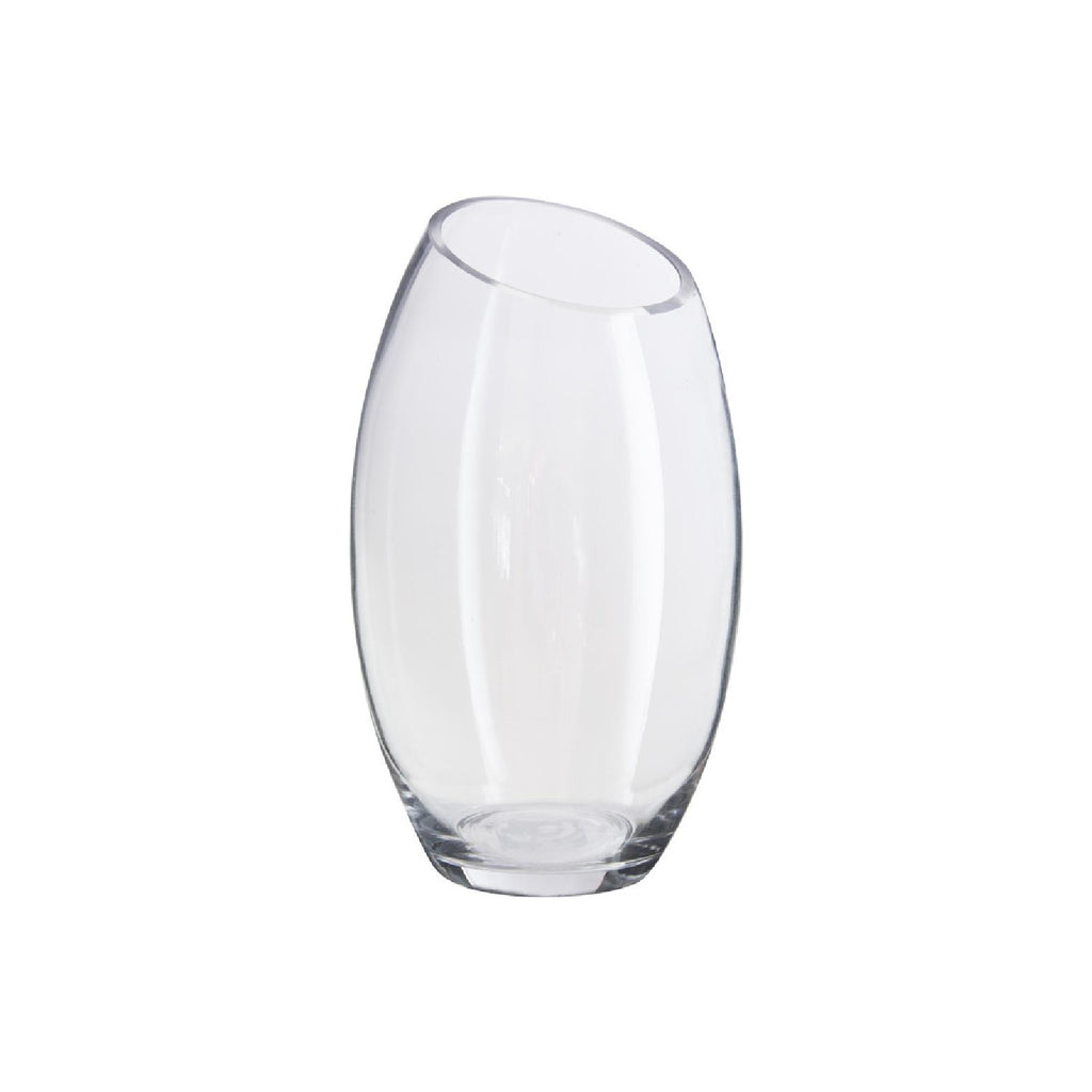 Slanted top classic glass vase