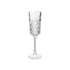 Decorative glass champagne flute 