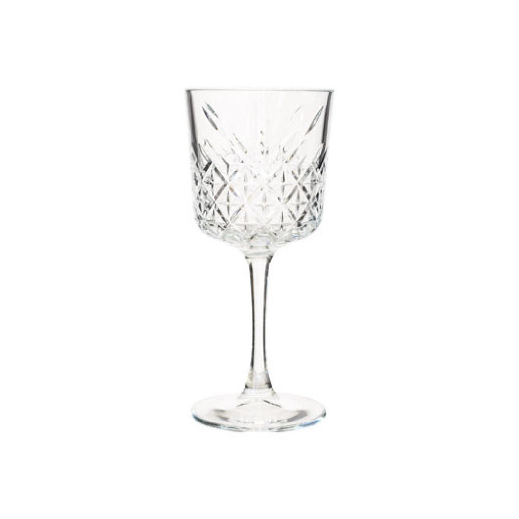 Decorative red wine glass